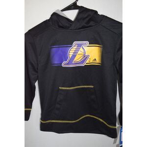 Adidas NBA Los Angeles Lakers Black Pullover Hoodie Youth Size L 7